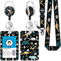 Cute Dinosaur Lanyards for Id Badges, Retractable ID Badge Holder by Giancomics