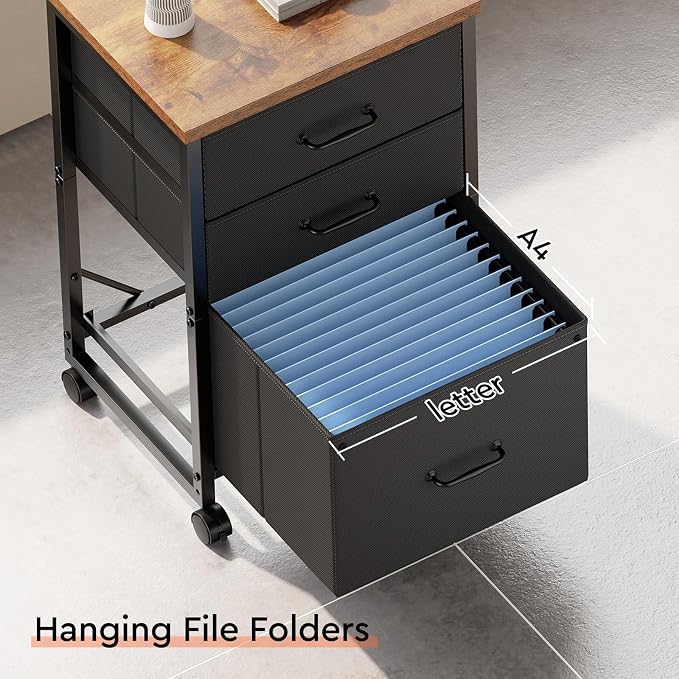 Maihail 3 Drawer Mobile File Cabinet - Image 7