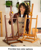 DJAR H- Frame Tabletop Painting Easel, Adjustable Solid Beech Wood Desktop Art - Image 4