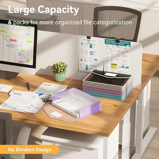 ABC life 6 Pack File Folder, Large Capacity Folders - Image 3