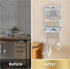 Docnest 6 Pack Hanging Wall File Holders, Mesh Wall Letter File Holder - Image 3