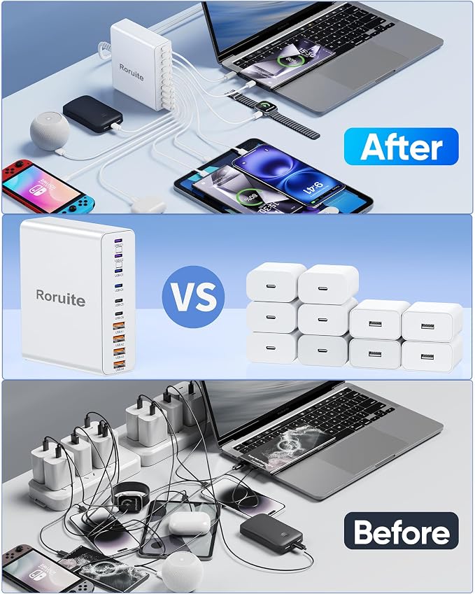 800W USB C Charging Station, 120W PD GaN5 Super Fast USB C Charger Block-10 Port - Image 7