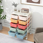 LDAILY 10 Drawer Rolling Cart, Storage Cart Organizer on Wheels, Drawer Cart - Image 8