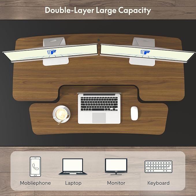 FLXISPOT 42" Standing Desk Converter Sit to Stand up Riser Height Adjustable - Image 5