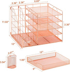 Marbrasse Rose Gold Desk Organizer - Image 6