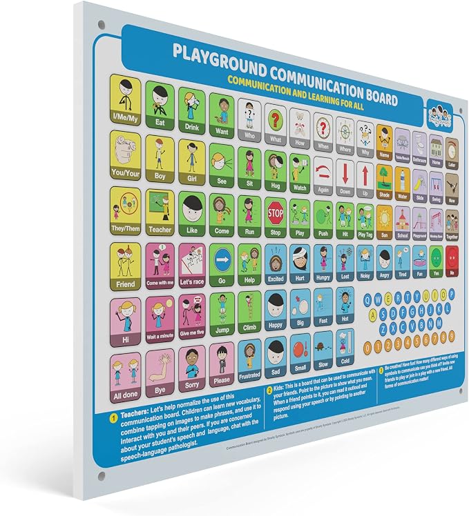 Outdoor Rated Plastic School Playground Communication Board by SmartySymbolsCommunication