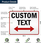 Custom Arrow, Custom Directional Sign, Two Way Arrow, 24x30 Inches, 3M EGP - Image 6