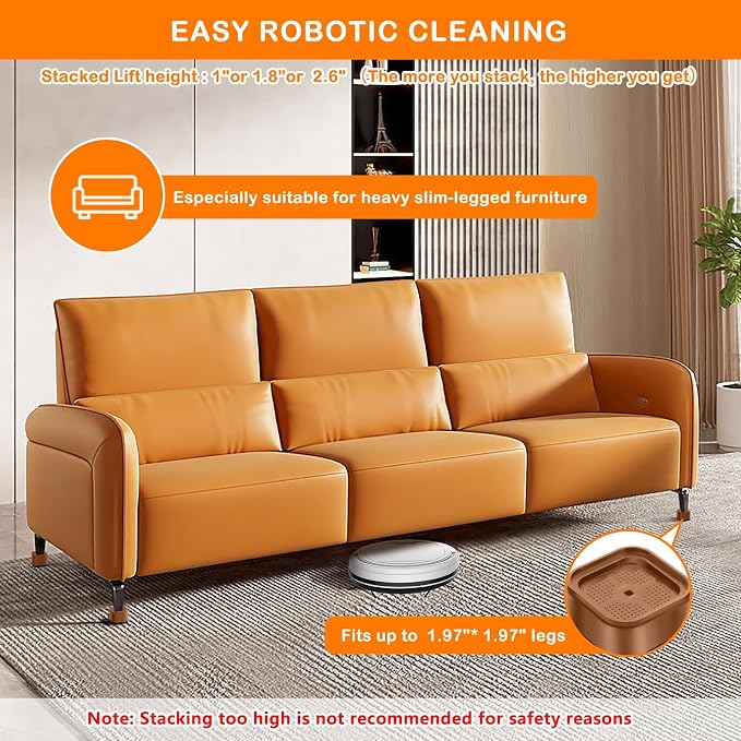 shouwuhho 18 Pack Furniture Risers Adjustable Bed Risers Heavy Duty Lifts - Image 4