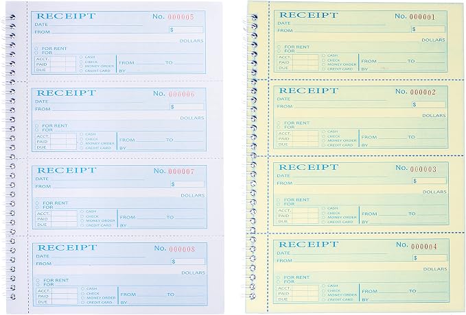 Single Book, Money Rent Receipt Book, 7.9x11.22 Inches, 2 Part Carbonless - Image 4