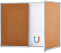 Mooliwe 96"x36" Tri-fold Cork Board Whiteboard Combo, Foldable Combination by Mooliwe