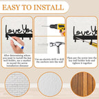 Key Holder for Wall, Key Hooks Organizer Hanger Rack Wall Mounted - Image 3