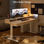 Standing Desk With Drawers, 55x23.6 Inch Electric Stand Up Workstation With - Image 5