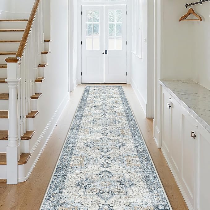 GENIMO Runner Rug 2x8, Non Slip Vintage Hallway Runner Rugs, Low Pile - Image 9