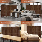 Leesinwing Wood Room Divider 6 Panel Folding Privacy Screen, Classic 5.6Ft - Image 9
