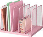 LEKETREE Small Desk File Organizer, 5-Section Upright File Sorter, Vertical by RefinedOfficeEasyManagemen