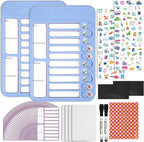 2Pcs Chore Chart for Kids to Do List Checklist Board Detachable Message Slider by Lucomb