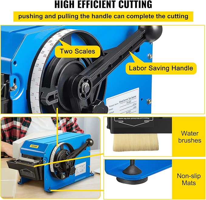 VEVOR Water-Activated Tape Dispenser, Maximum 39.4" x 3.94" Tape, Adjustable - Image 4