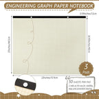 Fainne 3 Pcs Large Engineering Graph Paper Pad Giant Drafting Pad Blueprint - Image 2
