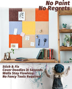 Felt Bulletin Board Wall Tiles, Cork Board Alternative - Image 2