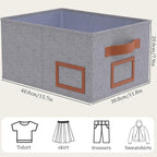OUTBROS Foldable Storage Box for Shelves, 15.7 x 11.8 x 7.9 inch Fabric Baskets - Image 7