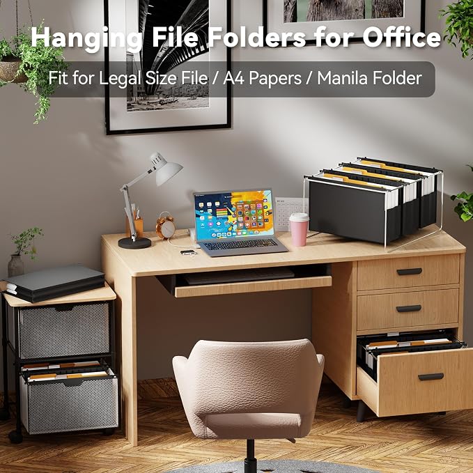 Ansook Extra Capacity Hanging File Folders Legal Size, Heavy Duty 4" Expansion - Image 7