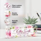 Personalized Name Plate for Desk, Custom Desk Name Plate, Acrylic Name Plate - Image 3