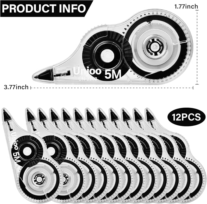 Unjoo White Correction Tape, For school - Image 2