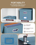 2 Pack File Storage Organizer, Filing Box, Portable File Box - Image 2