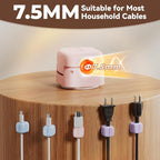 Yocice 12Pack Rotatable Cord Organizer, Spring Cable Clips Desk Cable - Image 3