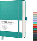 RETTACY Bullet Dotted Journal Notebook, 256 Pages, A5 Medium Size, Leather by RETTACY