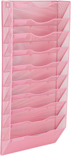 EASEPRES 10 Pocket Mesh Hanging Wall File Organizer, Wall Mounted Mail Paper - Image 8