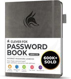 Clever Fox Password Book with alphabetical tabs. Internet Address Organizer by CleverFox