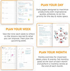 Wyze Planner Undated Daily Planner – 1-Year B5 Productivity Organizer - Image 4