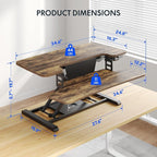 FLEXISPOT 35" Electric Standing Desk Converter, Height Adjustable Motorized - Image 3