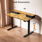 Kingant 48 x 24 Inch Electric Standing Desk - Image 3