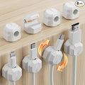 8 Pack Rotatable Cable Clips, Spring Cord Organizer Desk Cable Management Cord by Yocice