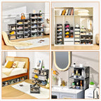 Amllas New 8 Pack Shoe Boxes Stackable, Large Shoe Storage Organizer - Image 4