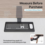 PEGZONE Keyboard Tray Under Desk - Image 3