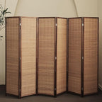 Furnnylane 6 Panel Bamboo Room Divider and Folding Panel Screen, Bamboo Panel - Image 3