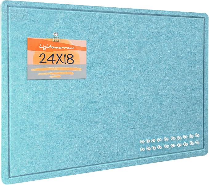 Bulletin Board, 24 x 18 inches Felt Board Decorative Pin Board, Cork Board by Lightomorrow