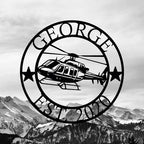 Personalized Metal Airplane Wall Art, Airplane Name Sign, Customized Pilot Name - Image 2