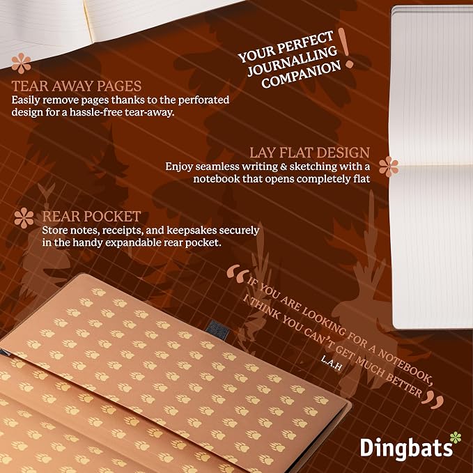 Dingbats* - Wildlife A4 Lined Notebook - Extra Large Hardcover PU Leather - Image 5