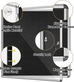 Mifuro 38"x38" Enclosed Bulletin Board, Lockable Weather-Resistant Aluminum - Image 3