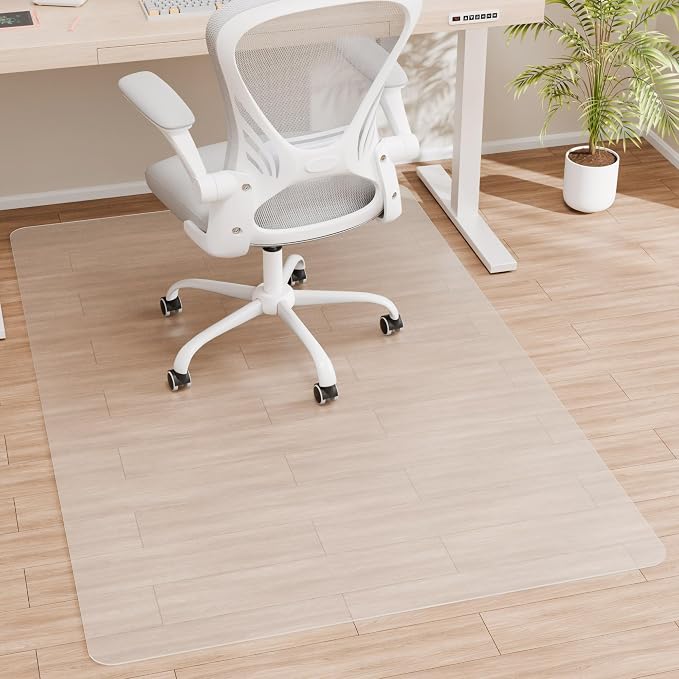 HOMEK Office Chair Mat for Hardwood Floor, 46”x 60” Crystal Clear Hard Floor by HOMEK