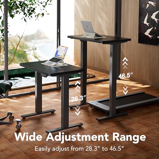 HUANUO 32" Small Electric Standing Desk Adjustable Height, 4 Memory Height - Image 3