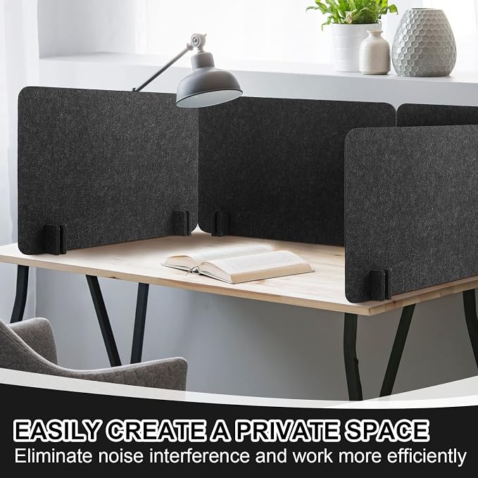 Fabbay 2 Pcs Acoustic Freestanding Desk Divider Desk Partition 16 x 24 Inch - Image 5