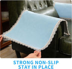 MINJIATEX Couch arm Covers, Non-Slip lace Sofa arm Covers Set of 2 Washable - Image 4