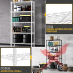 M MZG 1250 lbs 5 Tier Shelf Metal Storage Shelves Wire Rack Closet Organizers - Image 6