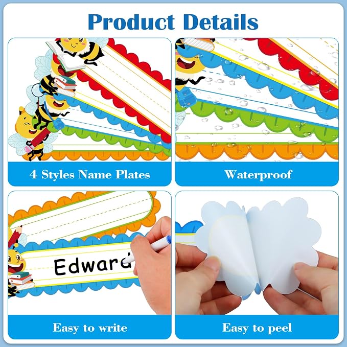 PETCEE 36Pcs Bee Desk Name Plates - Image 4