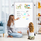 maxtek Rolling White Board, 44 x 28 Height Adjustable Whiteboard on Wheels - Image 6